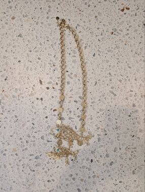 Lilly Pulitzer Gold Fish Necklace with Turquoise Accent